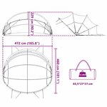 vidaXL Dôme de piscine Transparent 472 x 460 x 229 cm PVC