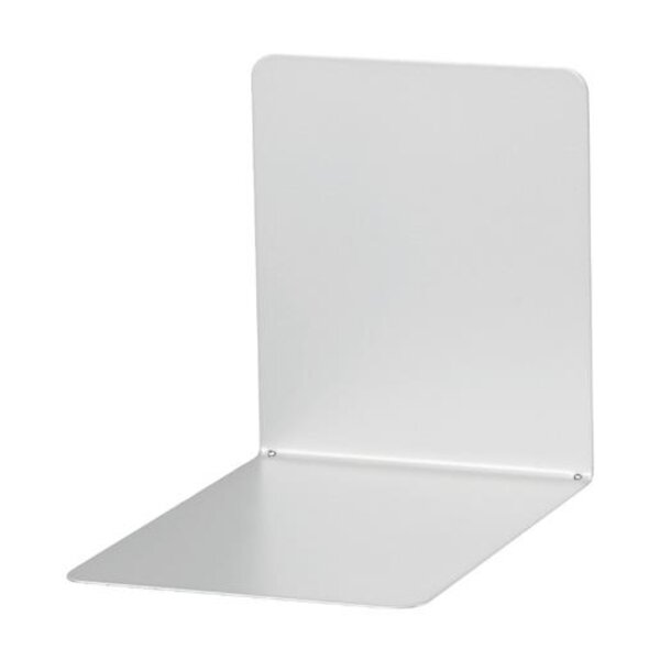 Lot de 2 Serre-livres métallique large 14 x 12 x 14 cm magnétique Gris MAUL