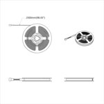 vidaXL Bande LED 12 Pièces Noir et Transparent 2500 mm