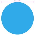 vidaXL Couverture de piscine Bleu 210 cm PE
