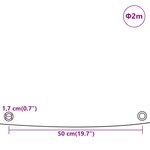 vidaXL Bâche gris Ø 2 m 650 g/m²