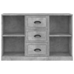 vidaXL Buffet gris béton 104 5x35 5x67 5 cm bois d'ingénierie