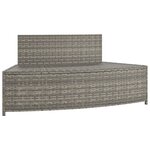 vidaXL Bancs de spa avec coussins lot de 2 gris résine tressée