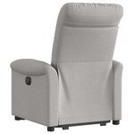 vidaXL Fauteuil inclinable électrique gris nuage tissu
