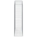 vidaXL Panier de gabions arqué 150x50x180/200 cm Fer galvanisé