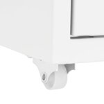 vidaXL Classeur mobile Blanc 28x41x109 cm Métal