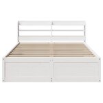 vidaXL Cadre de lit avec tête de lit blanc 140x200 cm bois pin massif