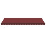 vidaXL Auvent rétractable automatique bordeaux 600x350 cm