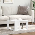 vidaXL Table basse blanche 51 5 x 51 5 x 30 cm Bois d'ingénierie