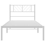 vidaXL Cadre de lit métal sans matelas et tête de lit blanc 100x190 cm