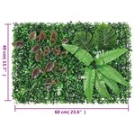  vidaXL Clôture à plantes artificielles 6 Pièces vert 40x60 cm