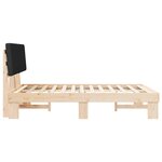 vidaXL Cadre de lit avec tête de lit rembourrée Noir 140 x 200 cm