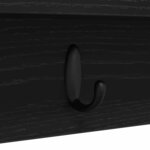 vidaXL Porte-manteau mural avec étagère Chêne noir 80 x 10.5 x 18 cm