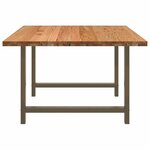 vidaXL Table à manger marron clair bois de chêne massif rectangulaire