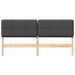 vidaXL Tête de lit capitonnée Brun et gris foncé 200 cm Pin massif