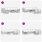 vidaXL Ensemble de canapés d'extérieur 10 pc Blanc et Anthracite