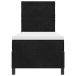 Lit Box Spring vidaXL avec Matelas Noir 80x200 cm Velours