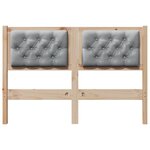 vidaXL Tête de lit Marron et gris clair 135 cm Bois massif en pin