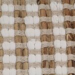 vidaXL Tapis de salle de bain tissés à la main Naturel et blanc