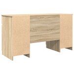 Bureau vidaXL en chêne Sonoma 140x49x76 cm en bois d'ingénierie