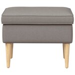 vidaXL Pouf Taupe 55 x 35 x 41 cm Polyester