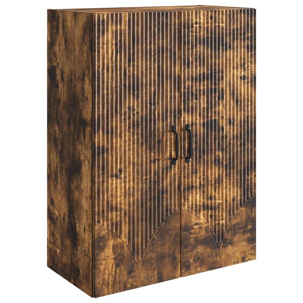 vidaXL Armoire Murale Chêne fumé 66 x 34 5 x 90 cm Bois d'ingénierie
