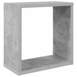 vidaXL Étagères cube murales 6 Pièces Gris béton 30x15x30 cm