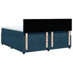 vidaXL Sommier à lattes de lit et matelas Bleu 200x200 cm velours