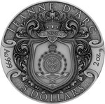 Pièce de monnaie en Argent 5 Dollars g 62.2 (2 oz) Millésime 2025 JEANNE D ARC (PRÉCOMMANDE)
