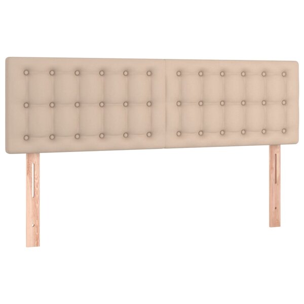 vidaXL Têtes de lit 2 Pièces Cappuccino 72x5x78/88 cm Similicuir