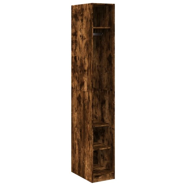 vidaXL Garde-robe chêne fumé 30x50x200 cm bois d'ingénierie