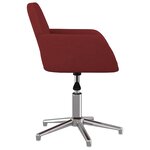 vidaXL Chaise pivotante de bureau Rouge bordeaux Tissu