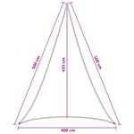vidaXL Voile d'ombre 4 x 5 x 5 m HDPE Triangulaire Anthracite et blanc