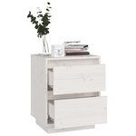 vidaXL Tables de chevet 2 Pièces Blanc 40x35x50 cm Bois de pin solide