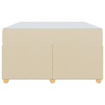 vidaXL Cadre de lit avec matelas Crème 120 x 190 cm tissu