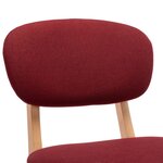 vidaXL Tabourets de bar lot de 2 rouge bordeaux tissu