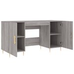 vidaXL Bureau sonoma gris 140x50x75 cm bois d'ingénierie