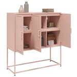 vidaXL Buffet haut rose 100 5x39x107 cm acier