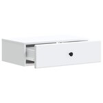 vidaXL Table d'appoint murale Blanc 59 x 34 5 x 17 cm