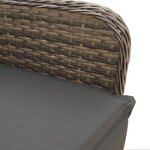 vidaXL Chaise inclinable de jardin avec coussins gris résine tressée