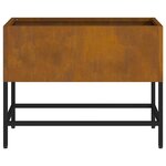 vidaXL Bac de jardin surélevé Rouillé 60 x 26 x 45 cm