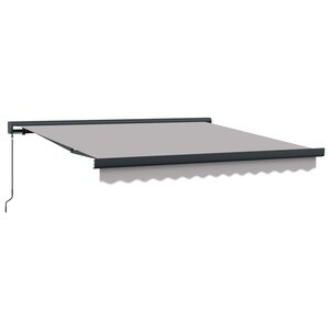 vidaXL Auvent Rétractable Gris clair 300 x 250 cm Tissu et Métal