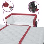 vidaXL Lit pour bébé avec matelas Rouge Tissu de lin