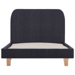 vidaXL Cadre de lit sans matelas gris foncé tissu 90x200 cm