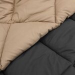 vidaXL Duvet d'été simple Anthracite et Taupe 220 x 240 cm Microfibre