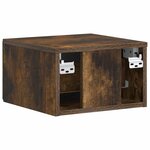 vidaXL Cabinet de chevet mural Chêne fumé 34 5 x 33 x 20 cm