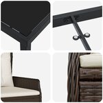vidaXL Ensemble de Salle à Manger de Jardin 9 Pièces Marron Poly Rattan