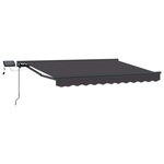 vidaXL Cadre de store manuel avec LEDs Anthracite 2 5 x 2 m