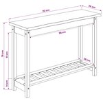 VidaXL Table console EKAI Blanc 112 x 35 x 76 cm Bois de pin massif
