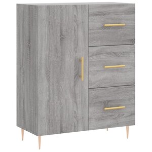 vidaXL Buffet sonoma gris 69 5x34x90 cm bois d'ingénierie